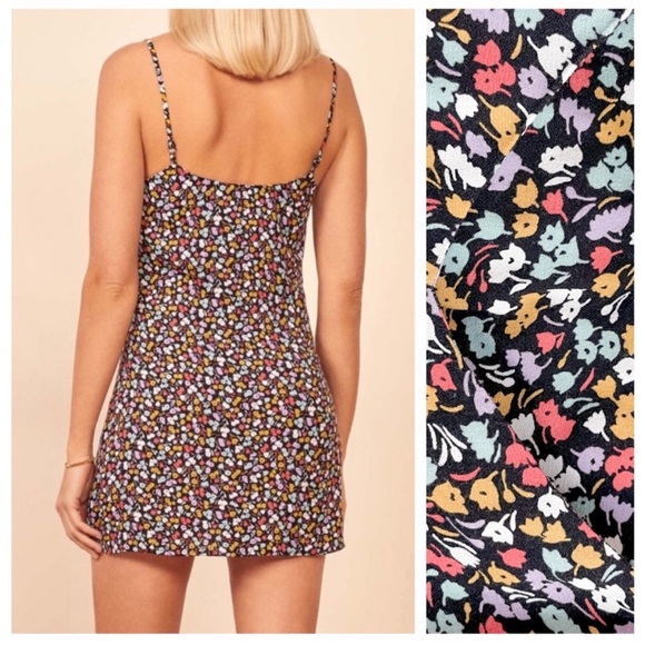 Reformation Black Floral Seville Mini Dress in Nolita - XS - Picture 5 of 10